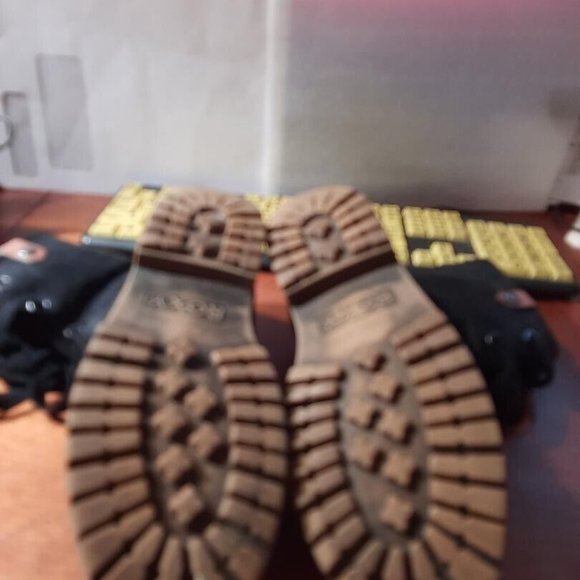 Roxy Fold Over Lace Up BRUNA Combat Boots Black Faux Fur Lined Size 9 Prelove - Picture 5 of 8